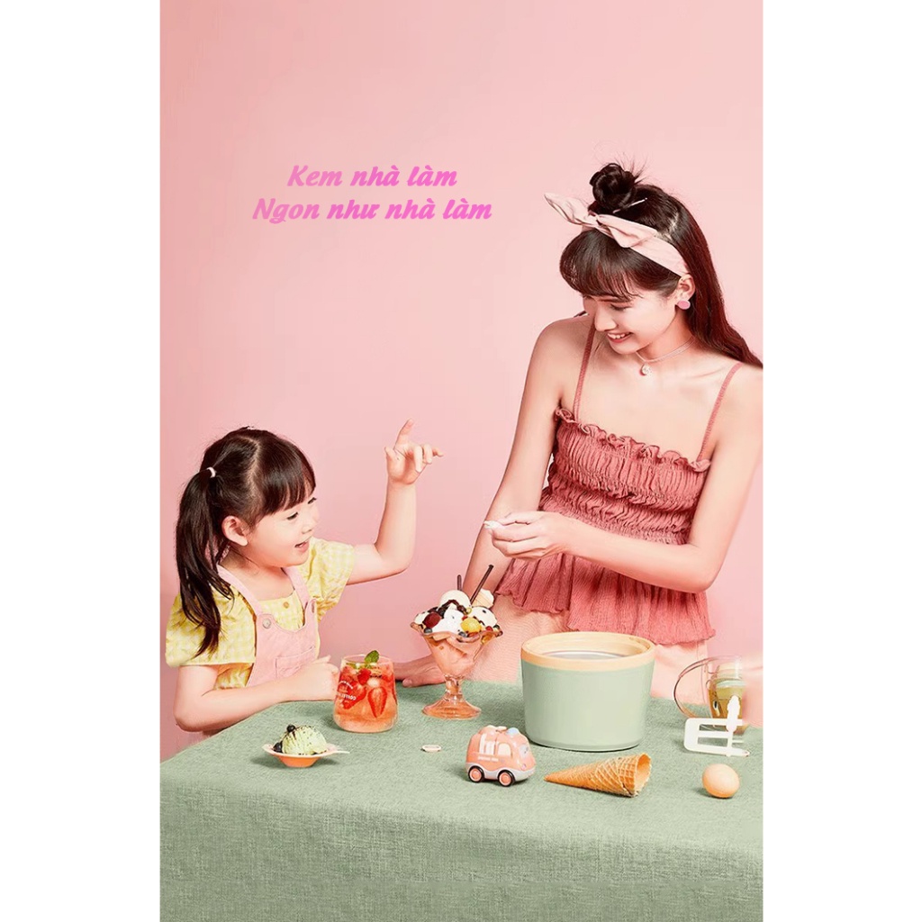 Hàng Sẵn Giao Nhanh, Máy làm kem, yogurt mini cho trẻ tại nhà phù hợp cho gia đình, máy làm kem mini tại nhà