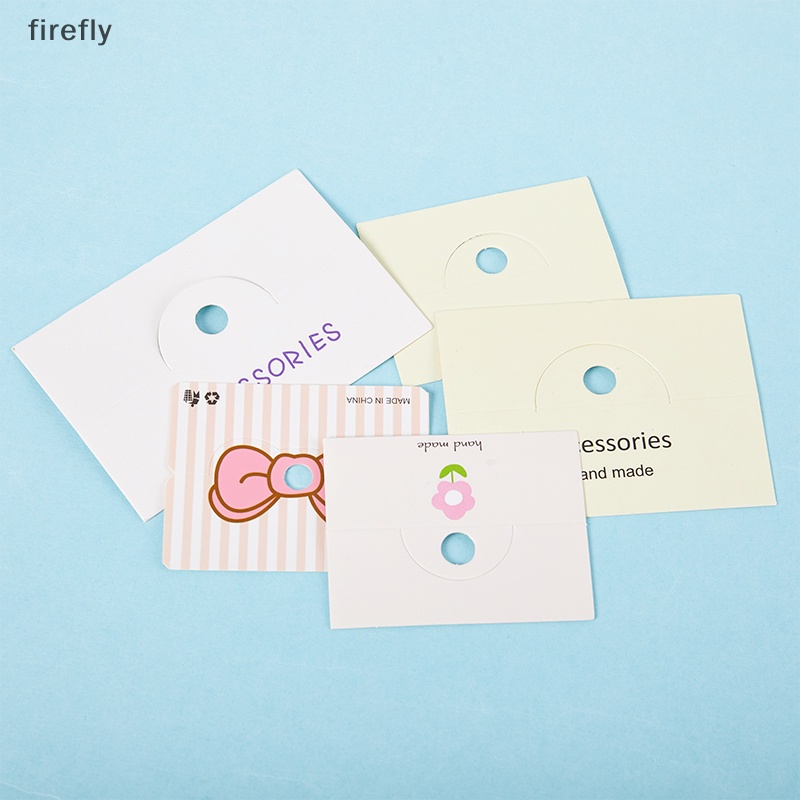 Set 50 Thẻ Giấy Kraft Phẳng Trưng Bày Kẹp Tóc / Túi Xách Dễ Thương