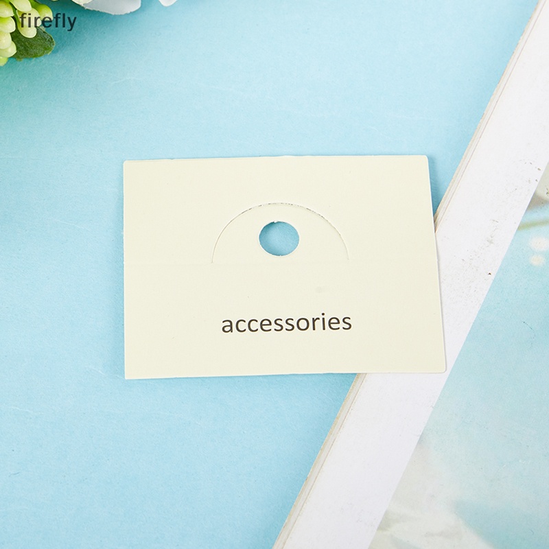 Set 50 Thẻ Giấy Kraft Phẳng Trưng Bày Kẹp Tóc / Túi Xách Dễ Thương