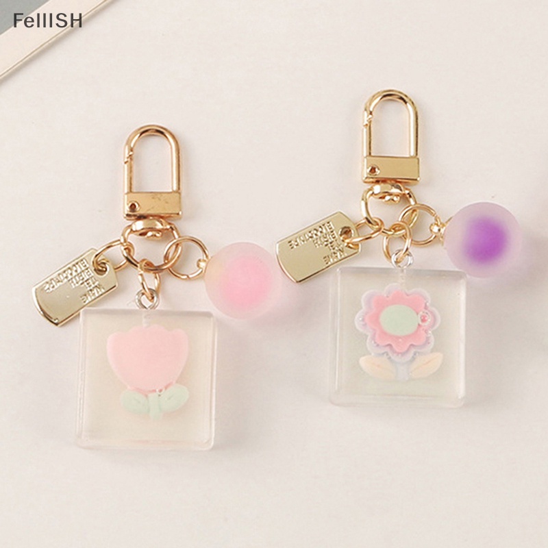 Móc Khóa Resin Hình Hoa Cúc Dễ Thương Sáng Tạo 439br