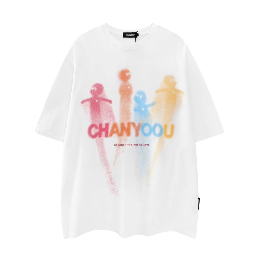 Áo Thun Tay Ngắn Dáng Rộng Chất Liệu 100% Cotton 250G Thời Trang Mùa Hè Cho Nữ