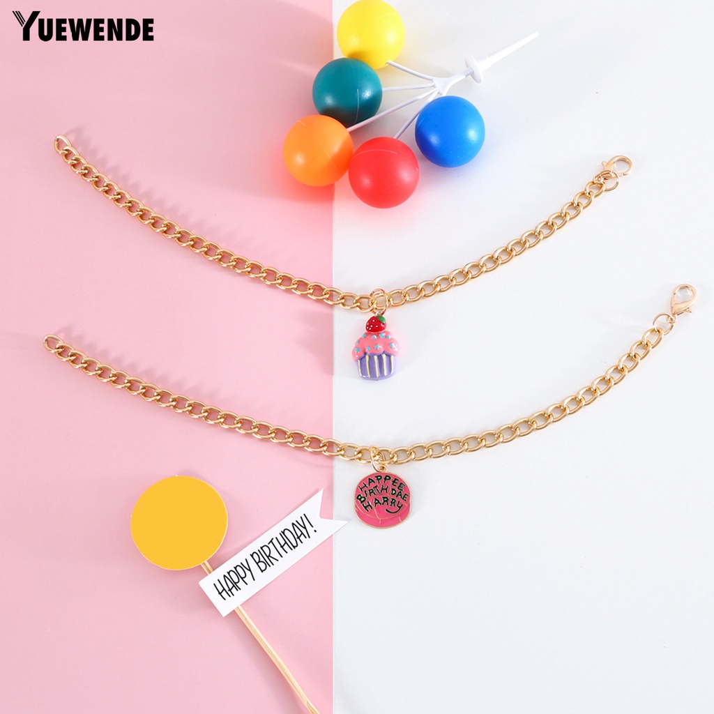 Yq.e Vòng Cổ Hình Bánh Kem Bằng Nhựa Dễ Thương Có Thể Điều Chỉnh Cho Cún Cưng Trong Lễ Hội