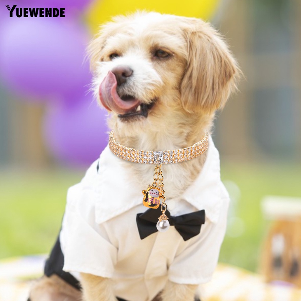 Vòng Cổ Đính Pha Lê Giả Đa Năng Dễ Thương Cho Thú Cưng