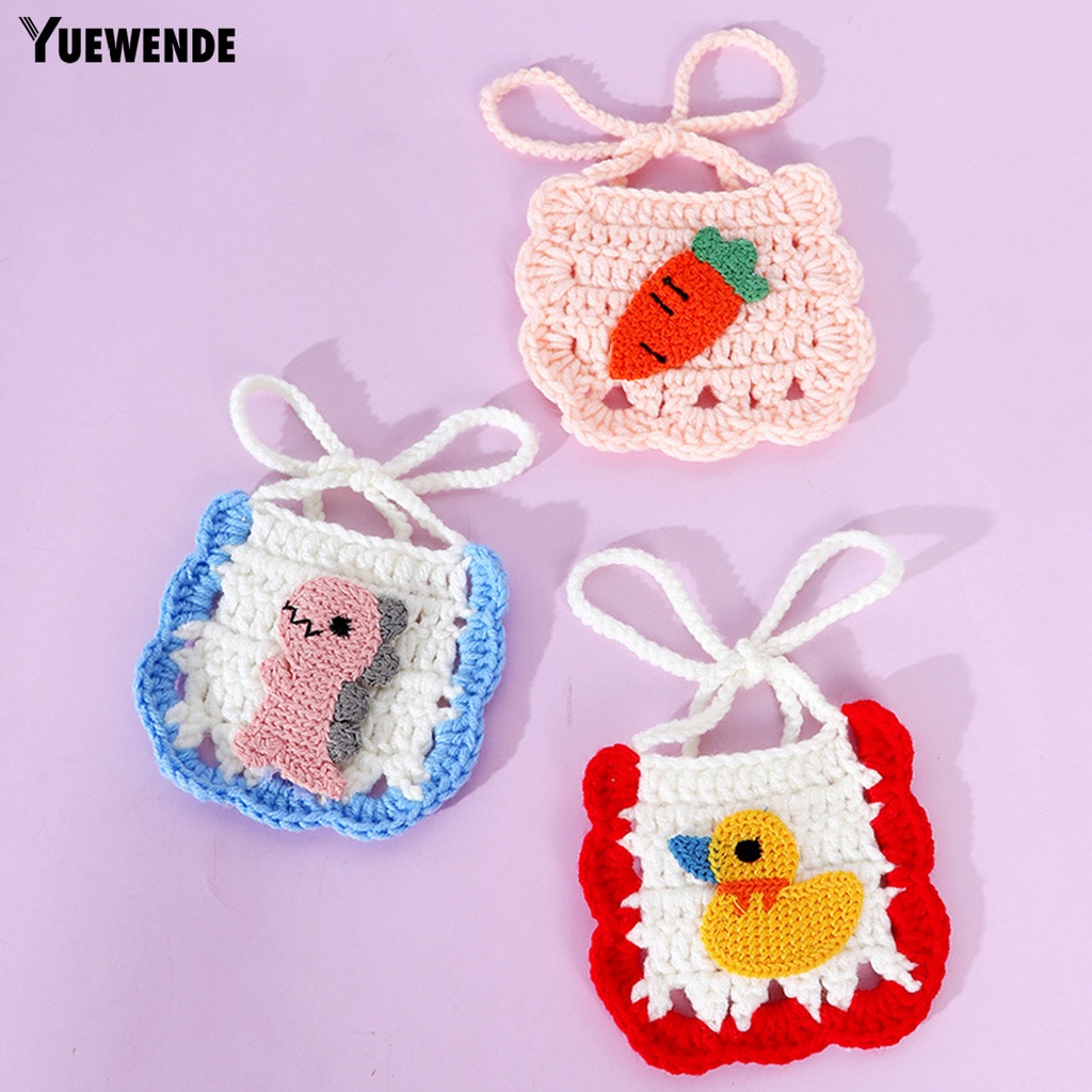 Yq.e Yếm Đan Len Không Phai Họa Tiết Hoạt Hình Vịt Vàng / Khủng Long / Cà Rốt Cho Thú Cưng Tại Nhà