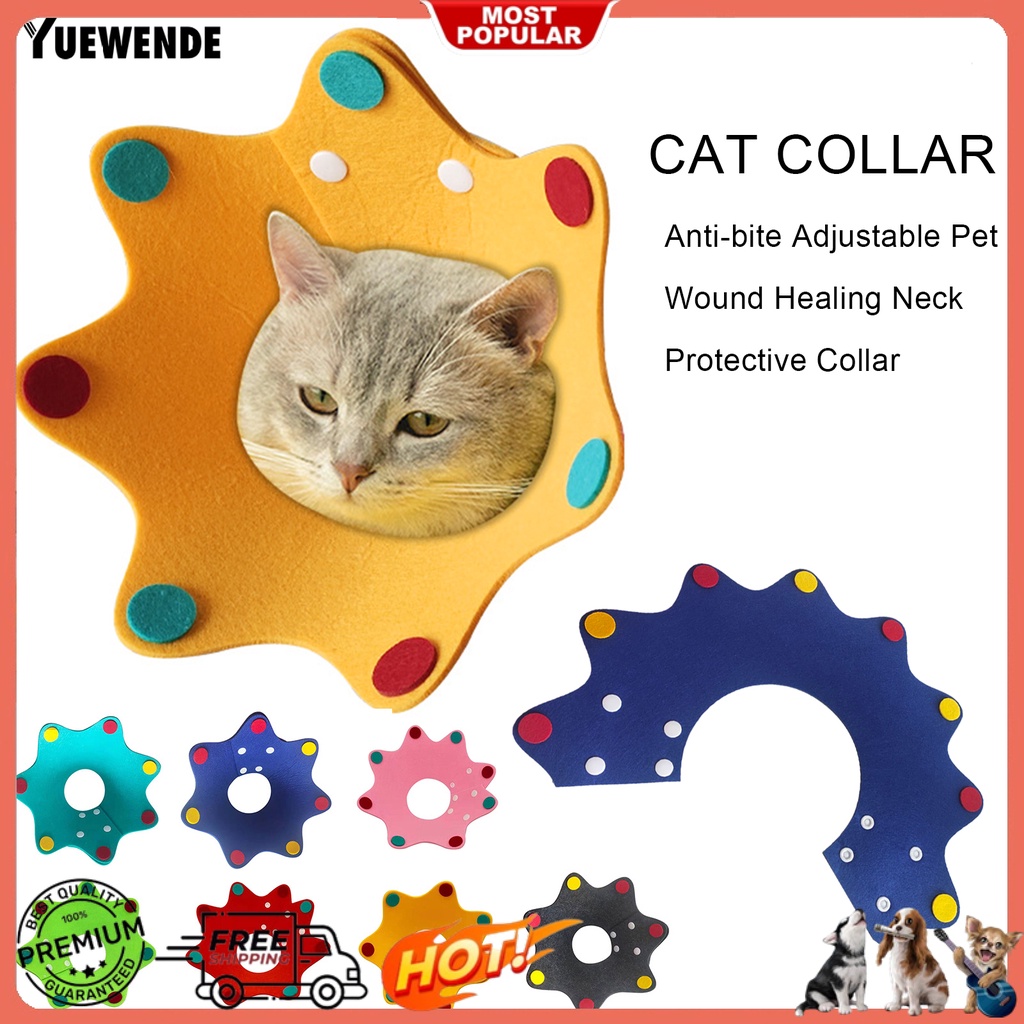 Yq.e Vòng Cổ Bảo Vệ Chống Cắn Có Thể Điều Chỉnh Hình Hoa Dành Cho Mèo Cưng