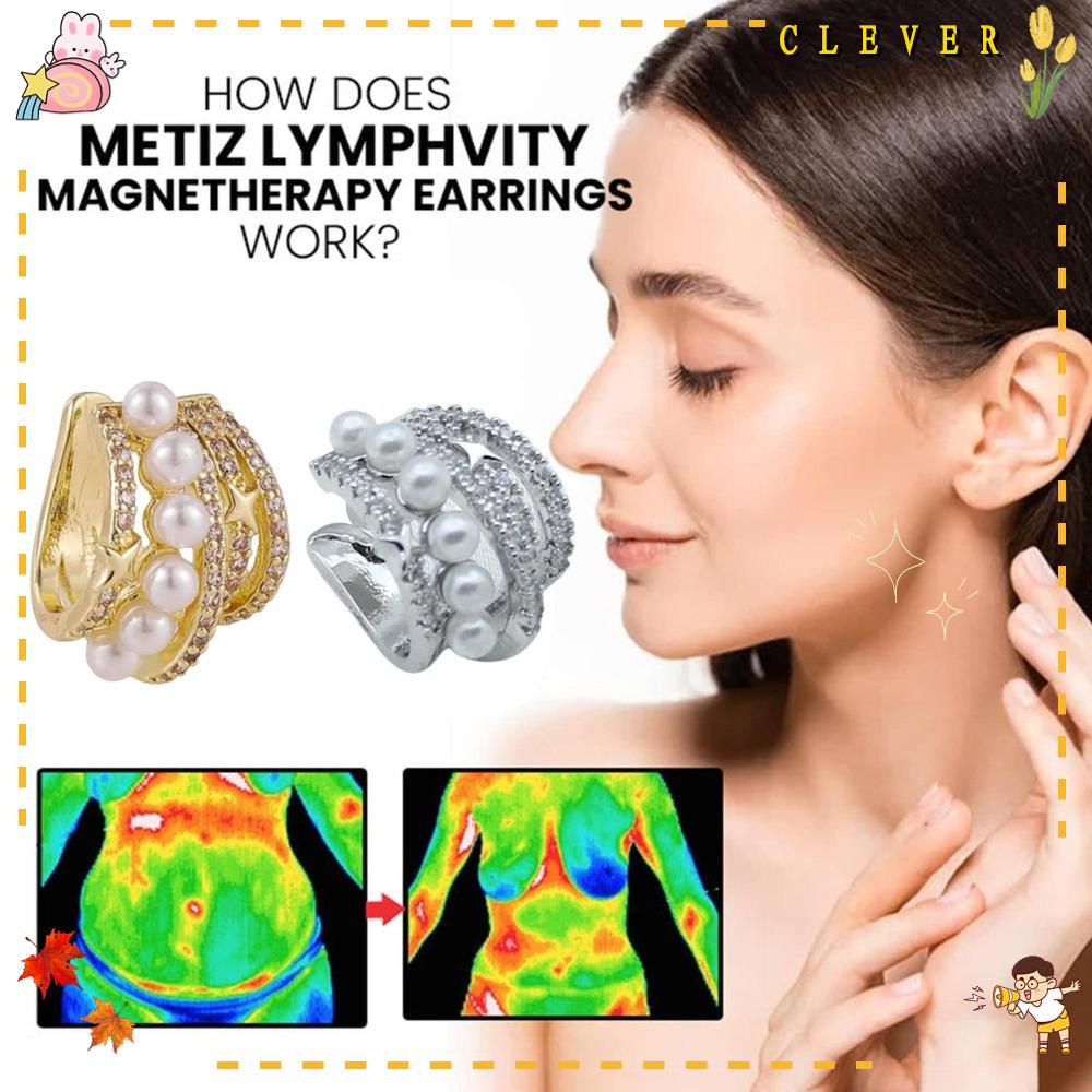 Khuyên Tai Kẹp Châm Cứu Giảm Cân Màu Trắng|Khuyên Tai Đinh Tán Thoát Nước Gây Hại Cho Nữ