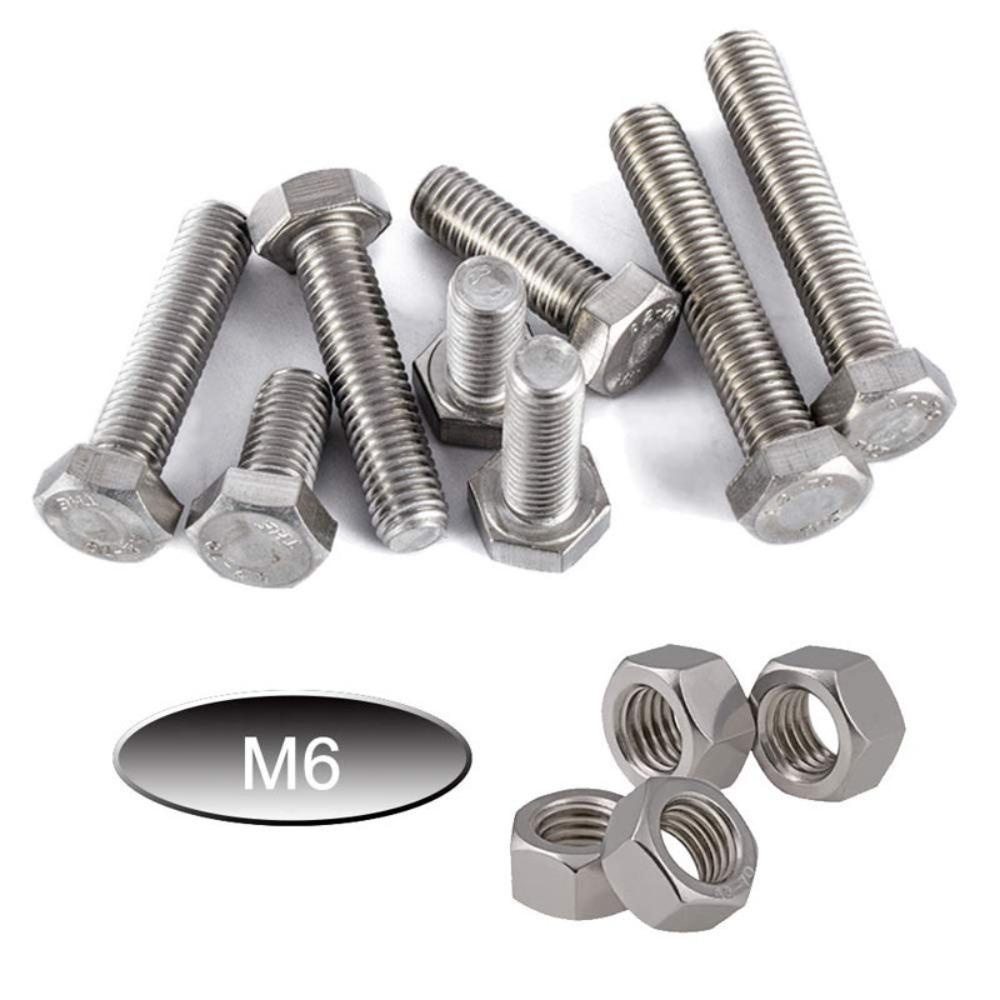 Bộ 80 Bu Lông Lục Giác Chìm Đầu Dẹt M6 (10 / 20 / 30 / 40mm) Đai Ốc Lục Giác Cho Gỗ