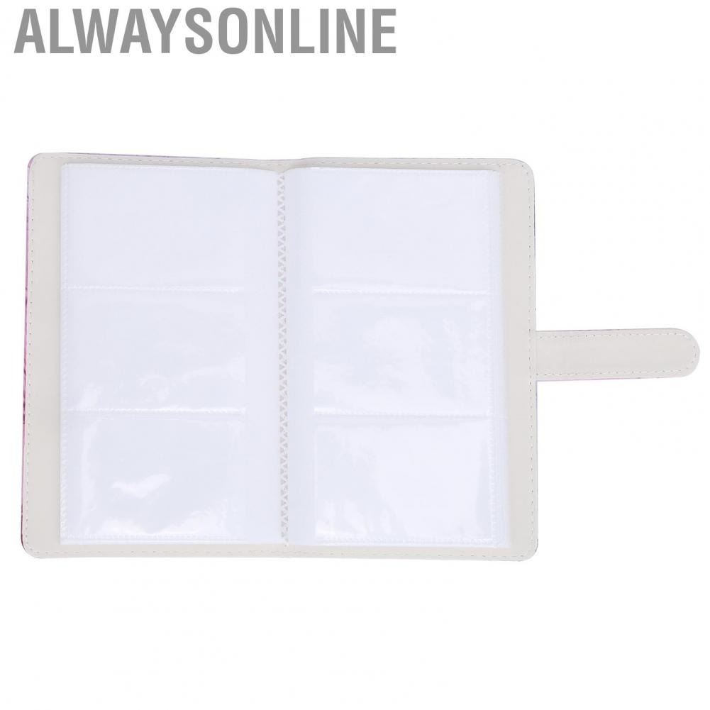Alwaysonline Photo Album  PU Leather Wallet 96 Pockets for 3 Inch Films Movie Tickets Bus Bank Cards