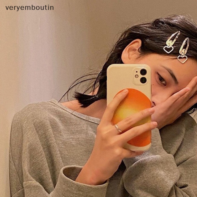 Set 2 Kẹp Tóc Nơ Bằng Kim Loại Thời Trang Cho Nữ