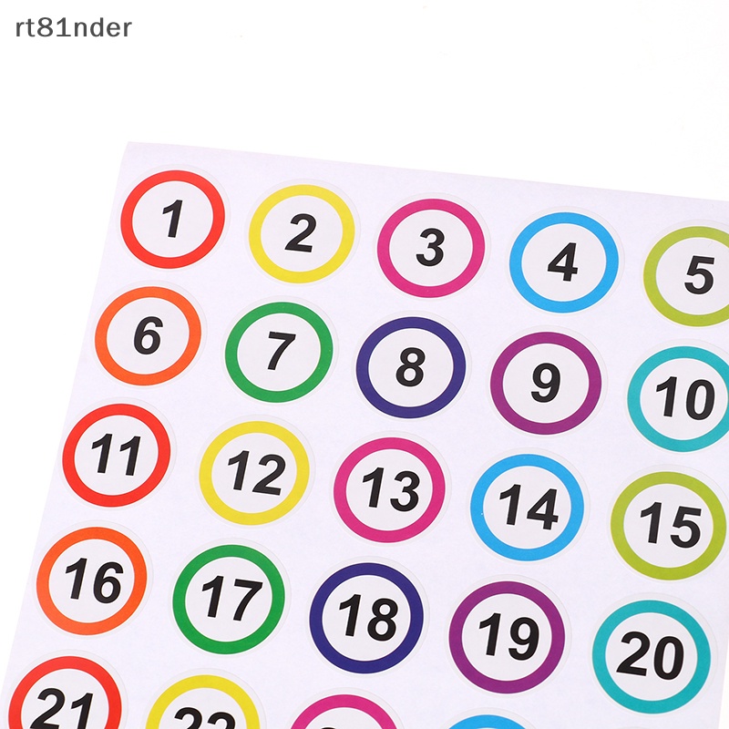 Rt Set 10 Tờ / 1in Giấy Dán Móng Tay Tự Dính Hình Số Num n