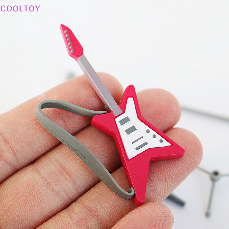 Mô Hình Đàn Guitar Tỉ Lệ 1 / 12 Trang Trí Nhà Búp Bê