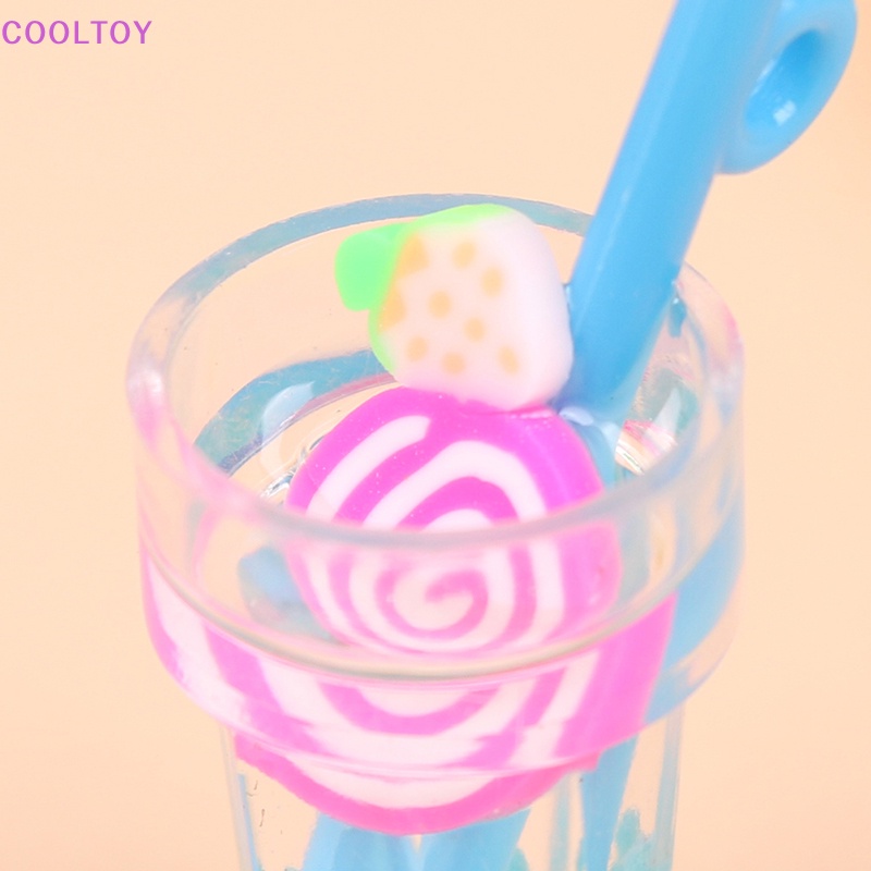 Set 10 Mặt Dây Chuyền Resin 3D Diy Phát Sáng Trong Đêm Hình Cốc Nước Hoạt Hình