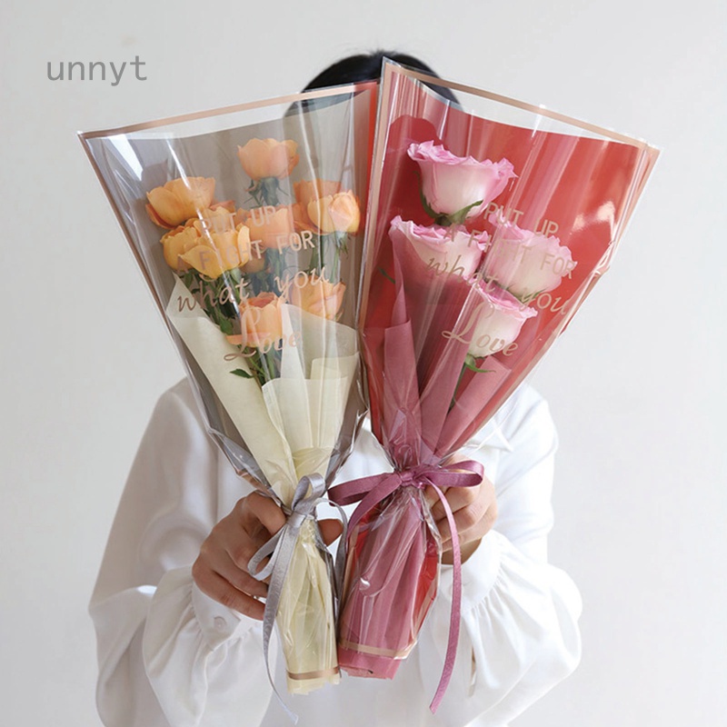 Set 50 Túi Đựng Hoa Hồng Trong Suốt Trang Trí Tiệc Cưới