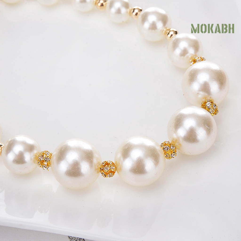 Vòng cổ Hợp Kim Dáng Ngắn Đính Ngọc Trai Giả Thời Trang Cho Nữ