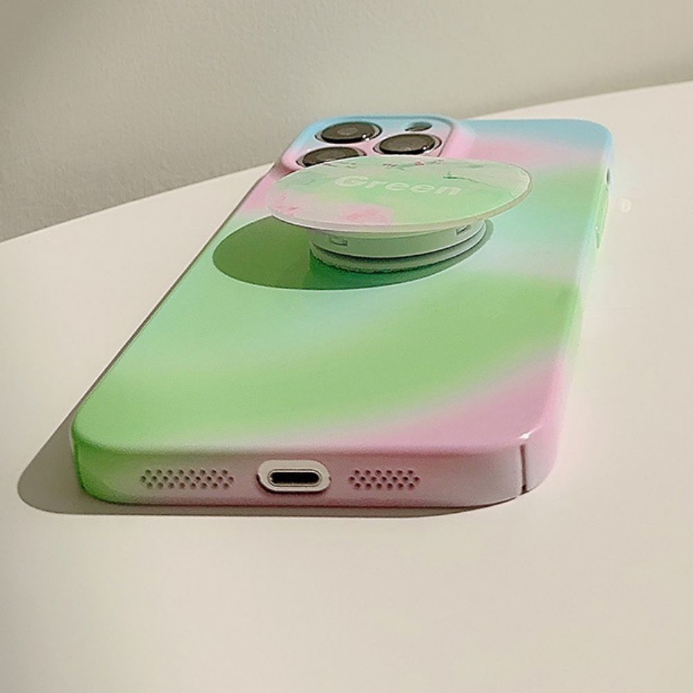 Ốp Điện Thoại TPU Mềm Chống Sốc Có Giá Đỡ Tròn Cho IPhone 11 14 13 12 Pro Max XR XS Max 7 8 Plus SE