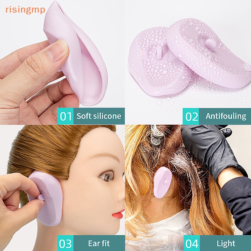 1 Cặp Nút Bịt Tai Bằng Silicone Tái Sử Dụng Được Bảo Vệ Tai Khi Nhuộm Tóc