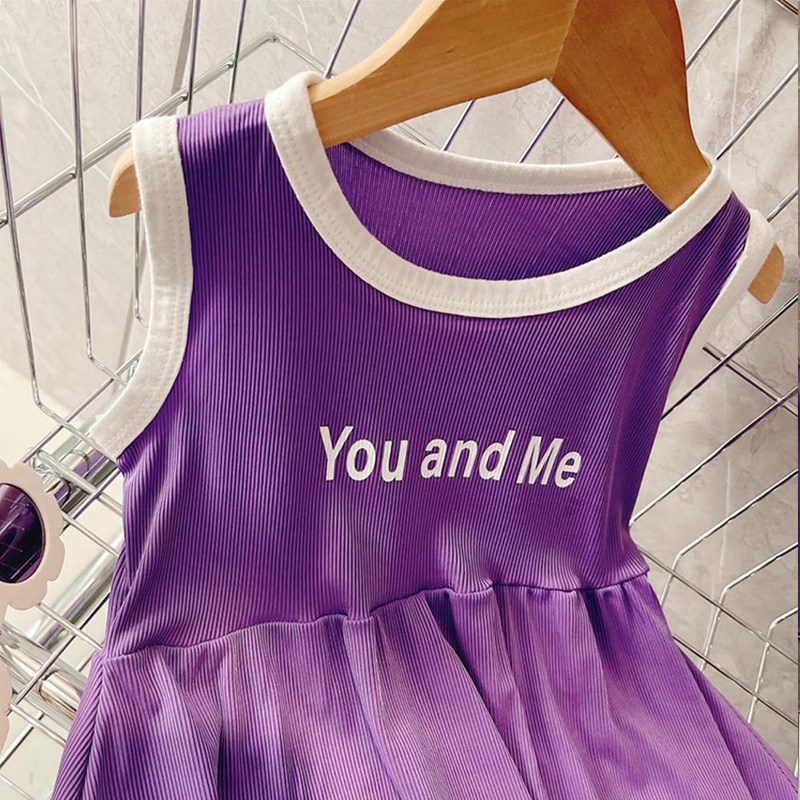 Đầm Mùa Hè 2023 Sát Nách Bằng Lụa Lạnh Cho Bé Gái 2-9 Tuổi