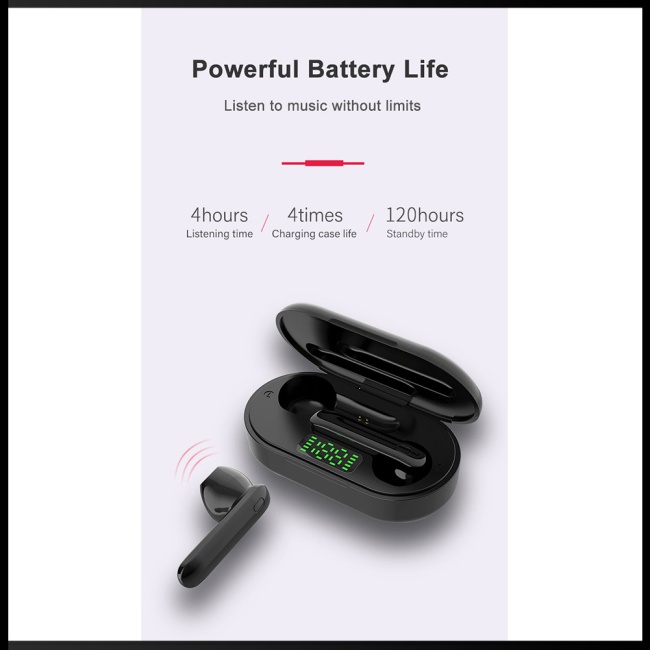 Tai nghe không dây Zevaret P25 Tws 5.1 Màn Hình Kỹ Thuật Số Phong Cách Thể Thao