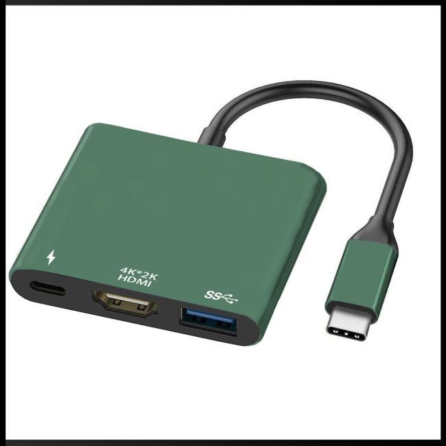 Cáp SạC ChuyểN ĐổI 3 Trong 1 Usb-C 3.1 Sang HDMI 4k Chuyên DụNg