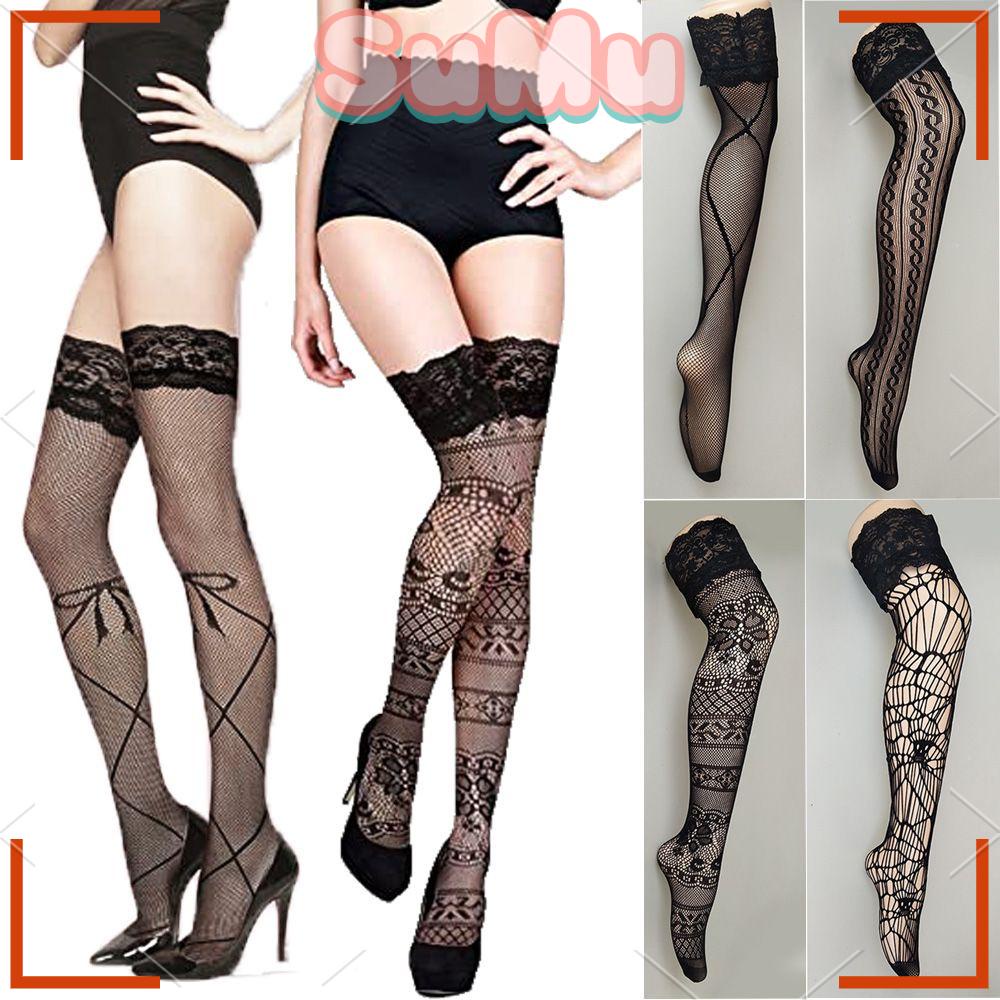 Đồ Lót Ren Co Giãn Dài Qua Gối Đính Nơ Dễ Thương Quyến Rũ Cho Nữ