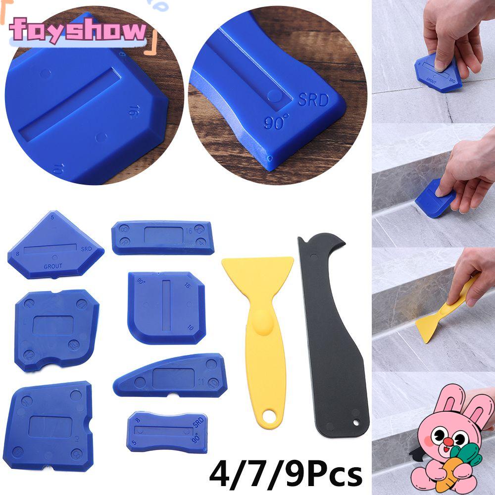 4 / 7 / 9 Dụng Cụ Nạo Xi Măng Bằng Silicone Nhiều Góc Tiện Dụng