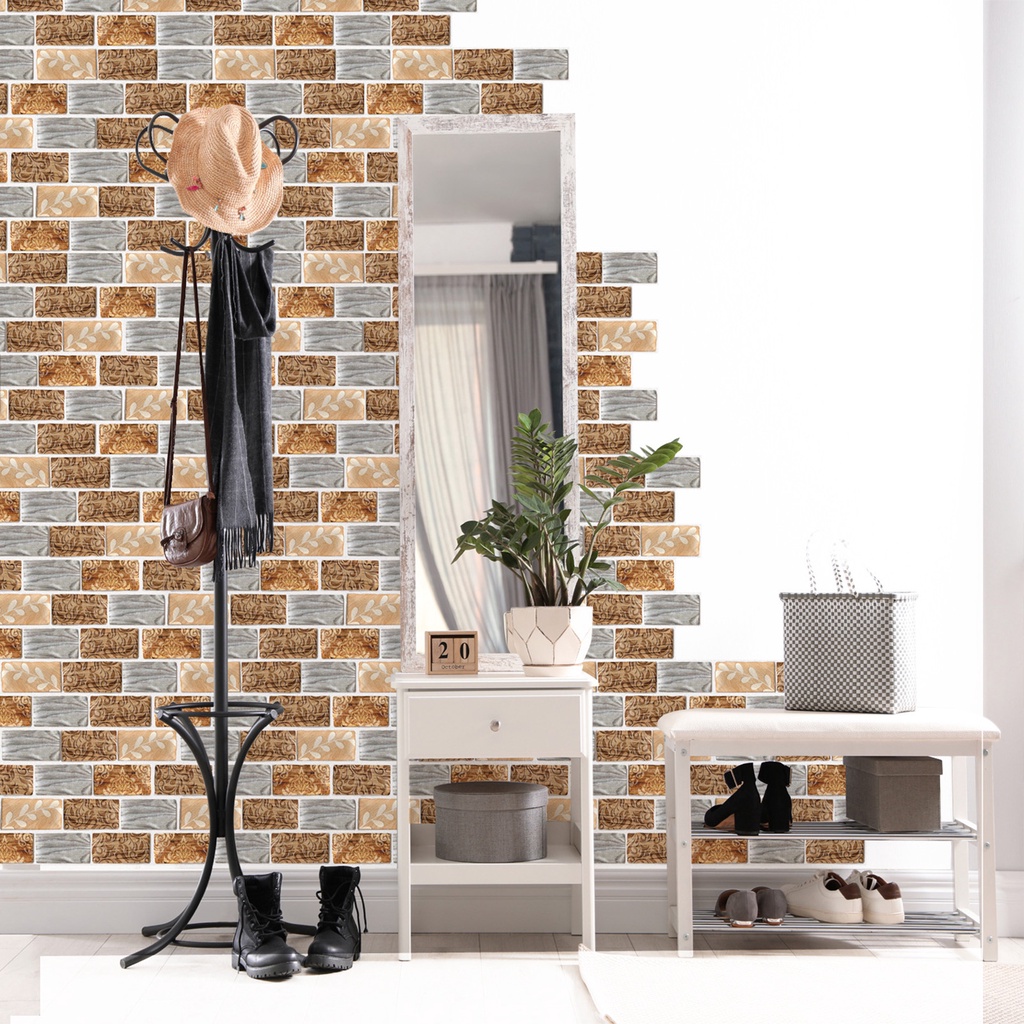 Giấy Dán Tường Tự Dính Bằng PVC Chống Nước Chống Trầy Không Cặn Bẩn Trang Trí Nhà Cửa