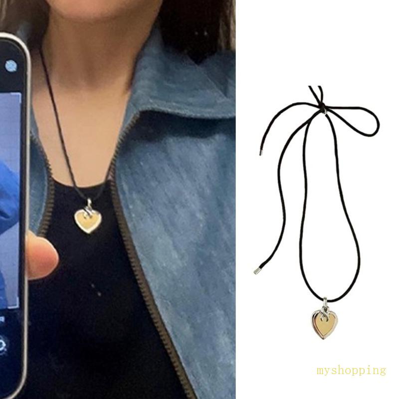 Vòng cổ Hai Mặt Hình Trái Tim Thời Trang Dành Cho Nữ