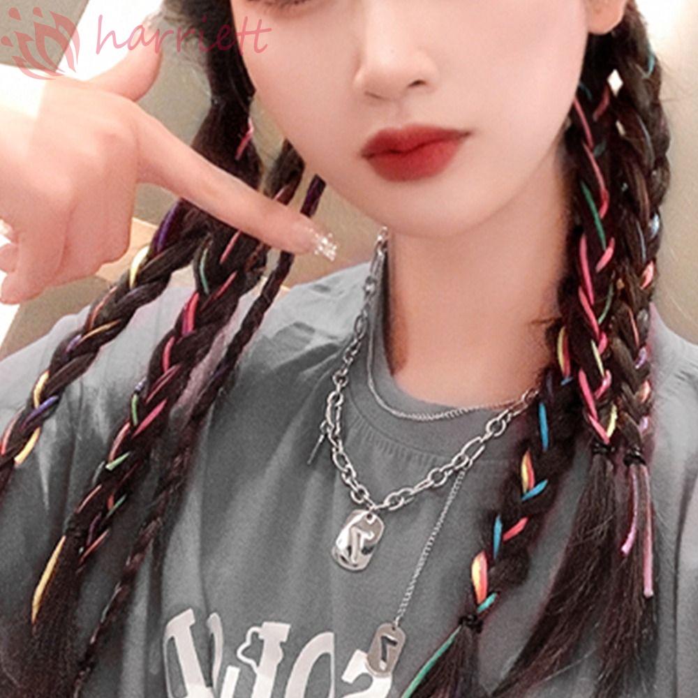 Bím Tóc Giả Kiểu Thắt Bím Bằng Sợi Tổng Hợp Chịu Nhiệt Độ Cao Thời Trang