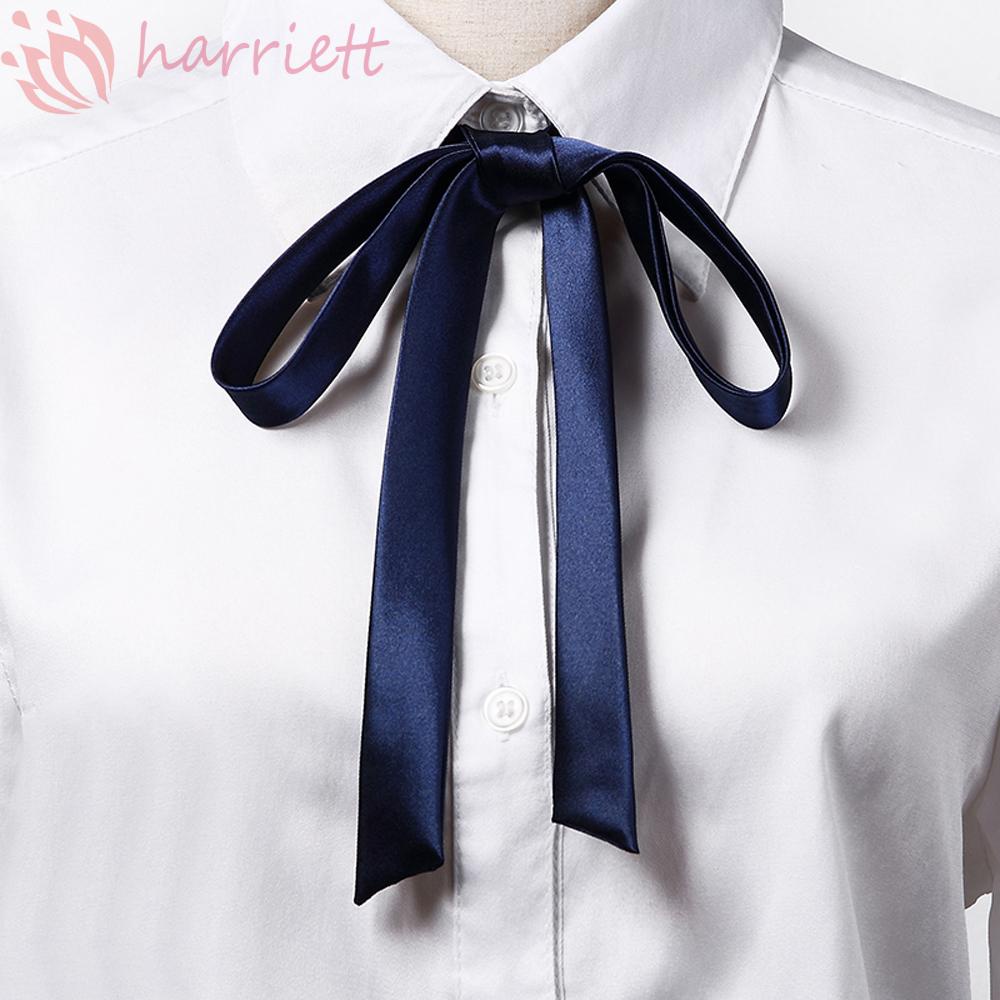 Nơ Cài Áo Sơ Mi Bằng Vải Satin Phong Cách Vintage Thanh Lịch