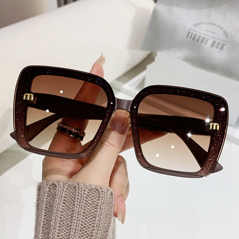 Kính Mát Chống Tia UV Gọng Lớn Thời Trang Mới Cho Nữ