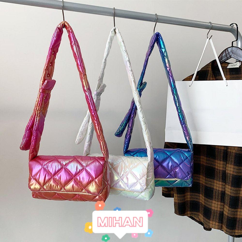 Túi Đeo Vai MIHAN1 Chất Liệu Cotton Nhẹ Họa Tiết Sọc Caro Thời Trang Cho Nữ