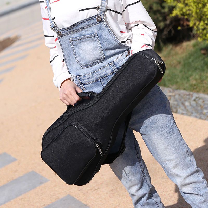 Túi Đựng Đàn Ukulele 21-Inch 23-Inch 26-Inch Dày Dặn Màu Đen Chống Nước Chống Sốc 5mm