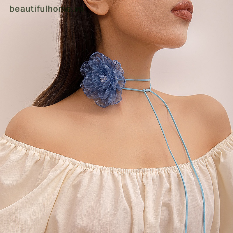Vòng Cổ Choker Ren Hoa Dáng Dài Thanh Lịch Hợp Thời Trang Cho Nữ [Người Đẹp]