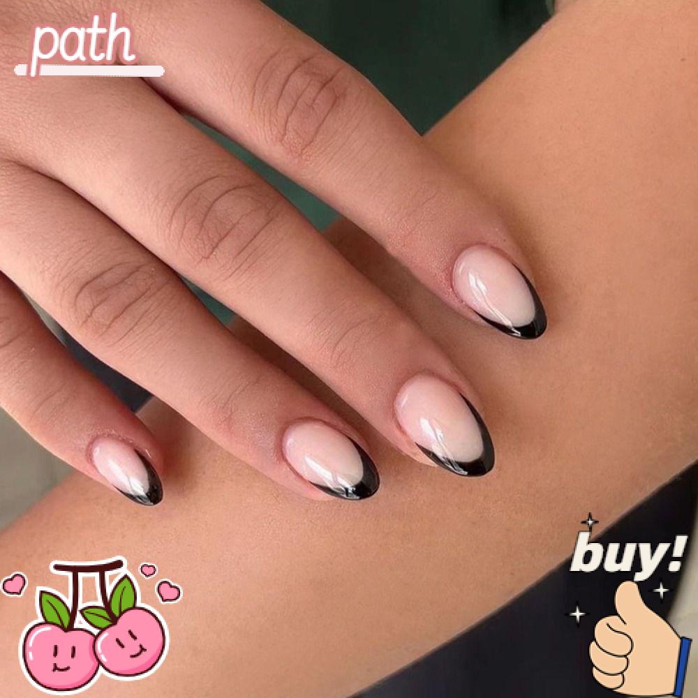 Set 24 Móng Tay Giả Dạng Nhấn Phong Cách Pháp