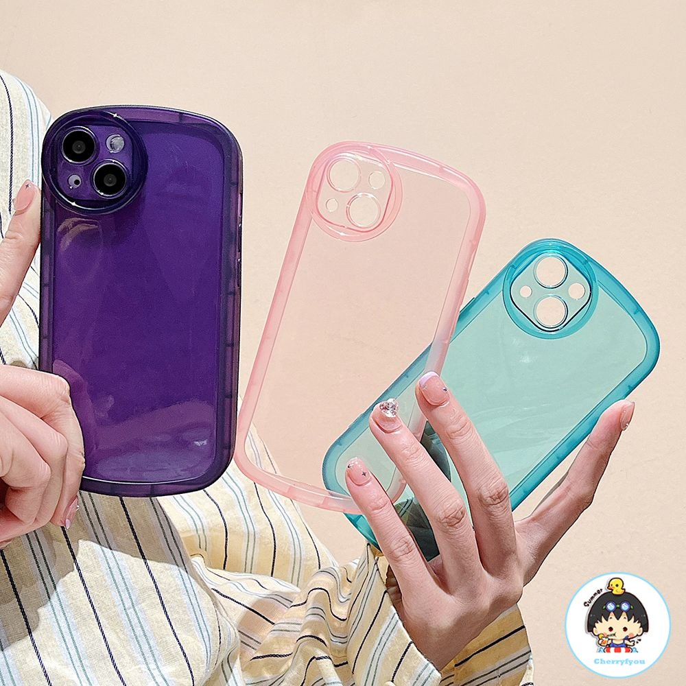 Ốp Điện Thoại TPU Mềm Trong Suốt Màu Trơn Chống Trượt Cho IPhone 11 14 13 12 Pro Max XS XR 7 8 Plus