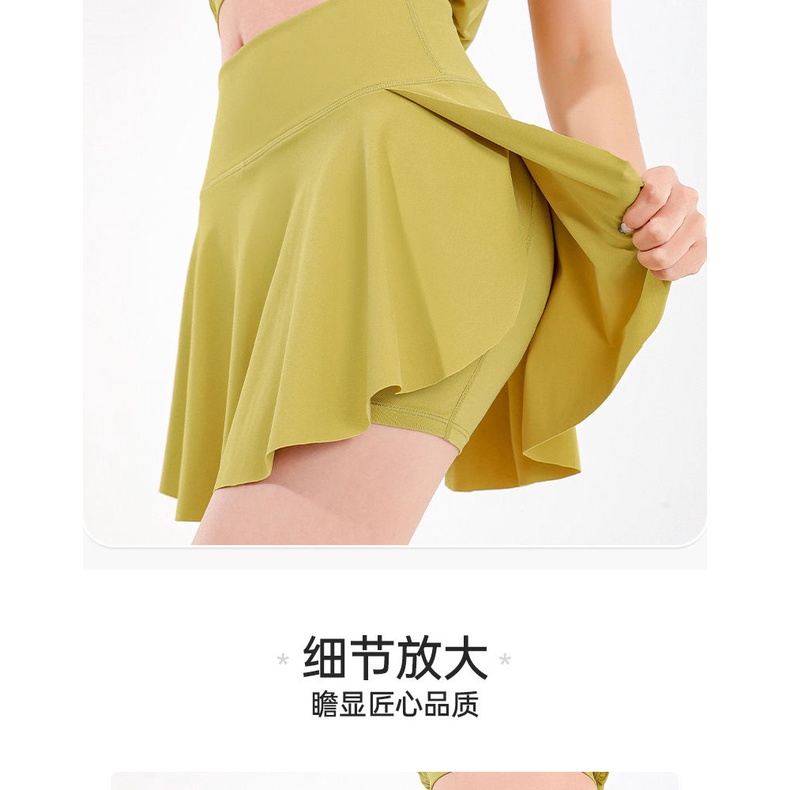 Chân Váy Ngắn Xếp Ly Lưng Cao Nhanh Khô Thời Trang Mùa Hè Cho Nữ