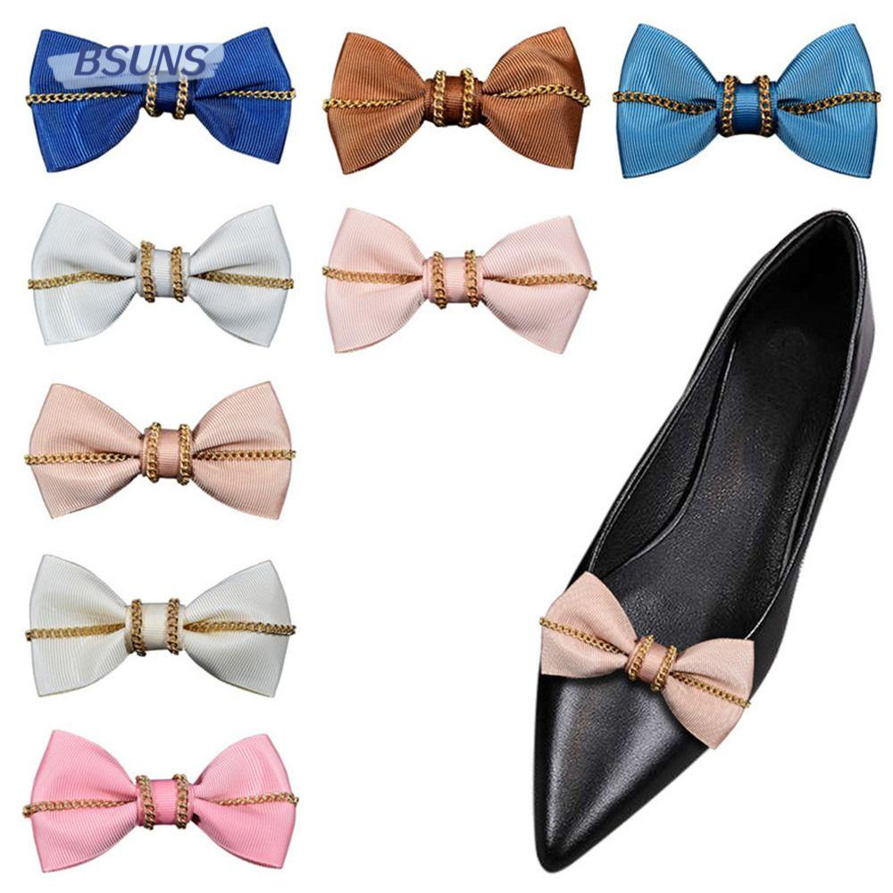 Set 2 Kẹp Giữ Giày Cao Gót Đính Nơ Ruy Băng Cho Cô Dâu