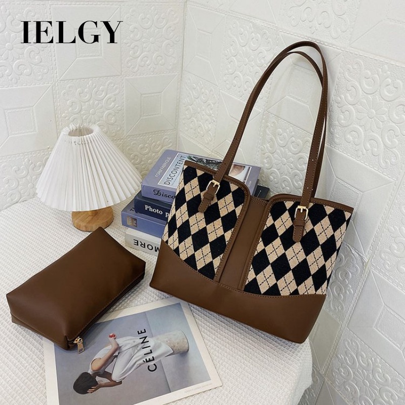 Ielgy Túi Tote Đeo Vai Thời Trang Cổ Điển Nhỏ Gọn Dành Cho Trẻ Em