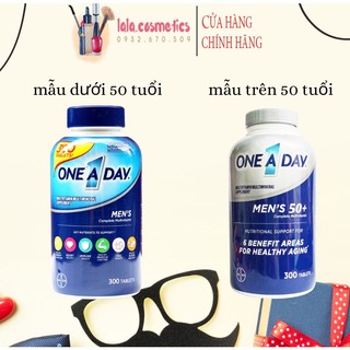 Viên Uống One A Day Men 50+ bổ sung Multivitamin và khoáng chất cho nam giới trên 50, Chai 300 viên