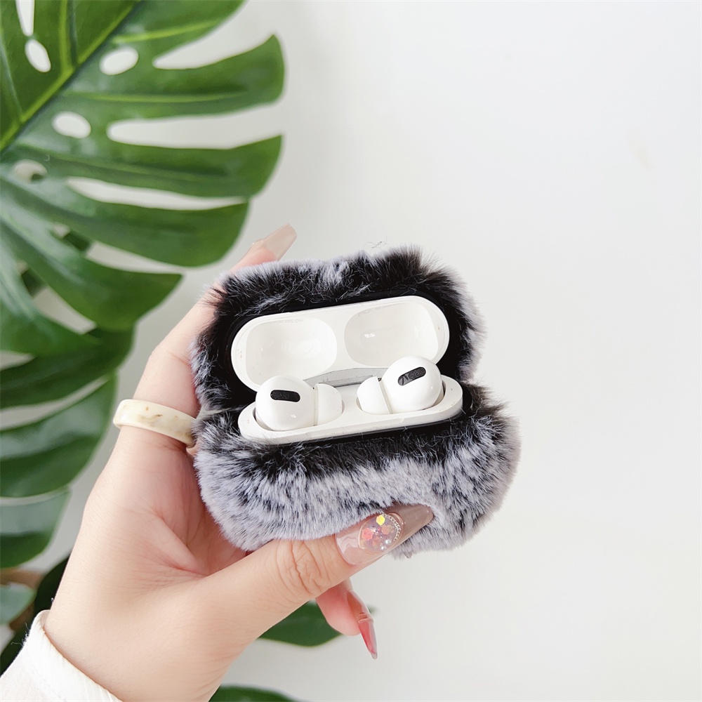 Vỏ Bảo Vệ Hộp Sạc Tai Nghe Airpods 1 2 3 Pro 2nd Bằng Vải Bông Hình Thỏ Dễ Thương