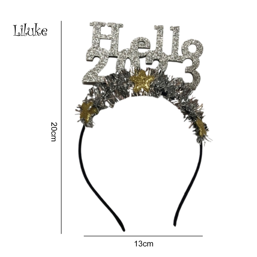 Băng Đô Cài Tóc Trang Trí Ngôi Sao Năm Mới 2023 Lấp Lánh