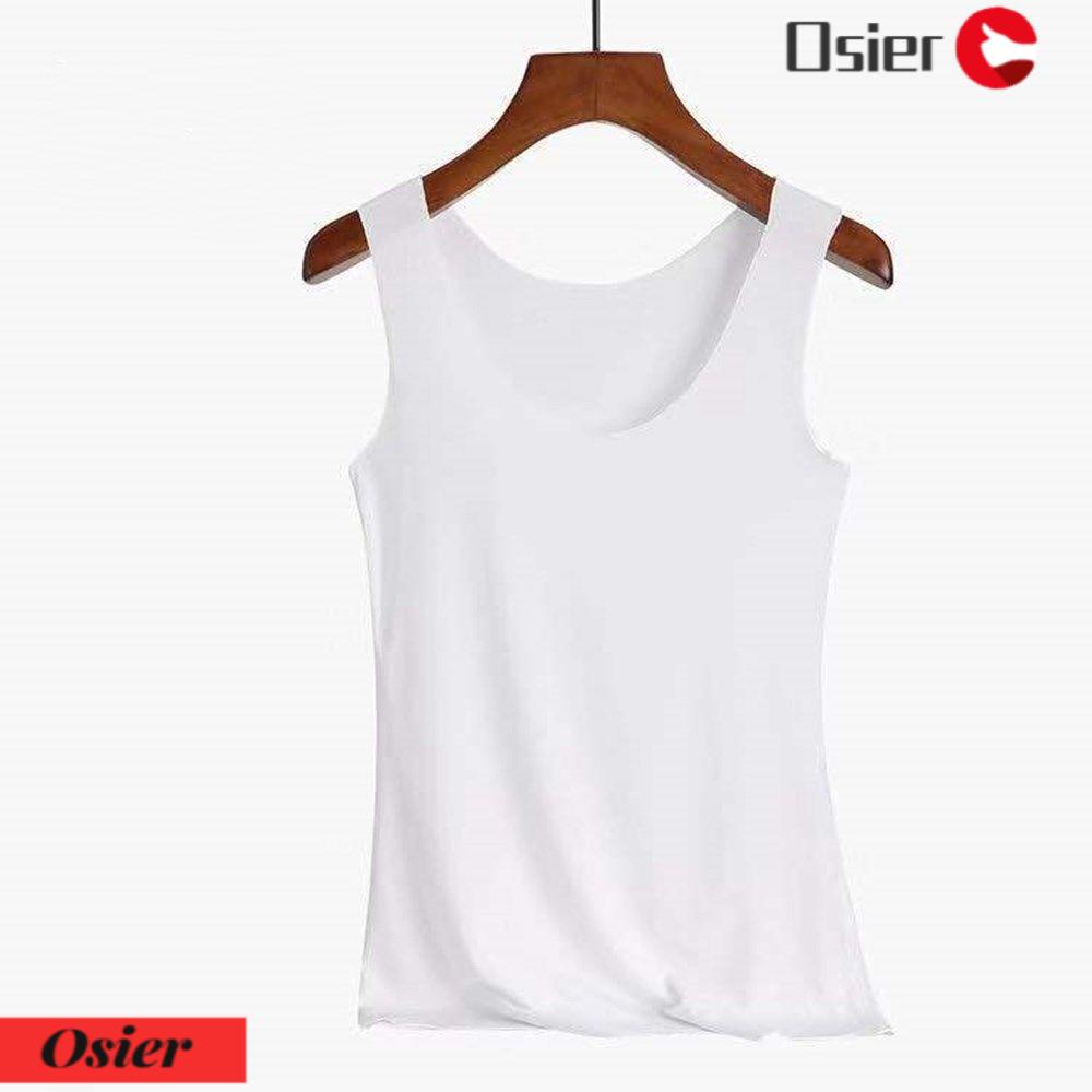 Osier1 Áo Lót Lụa Lạnh Không Đường May Phong Cách Hàn Quốc Cho Nữ