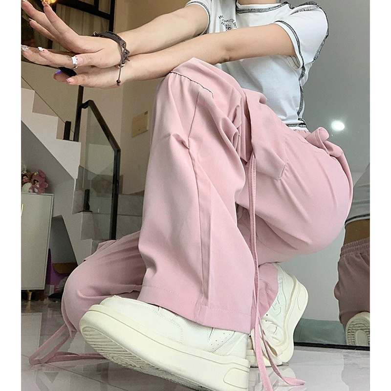 HANLU Quần Short Thể Thao Dopamine Phong Cách Retro Mỹ Mới Cho Nữ