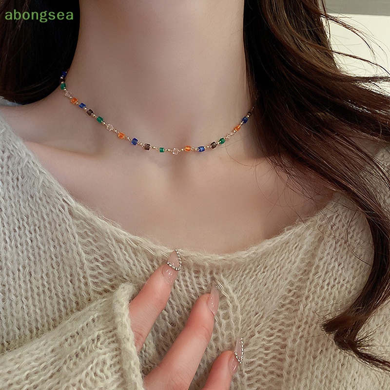 Vòng Tay Chuỗi Hạt Pha Lê Nhiều Màu Phong Cách Bohemian Đơn Giản Thời Trang Cho Nữ