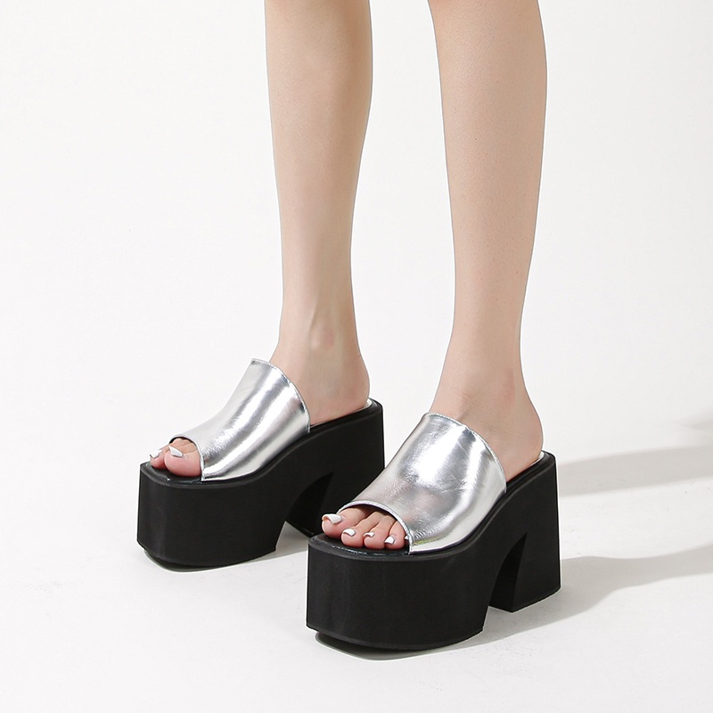 Dép Cao Gót 10cm Size 34-41 Thiết Kế Đơn Giản Quyến Rũ Cho Nữ