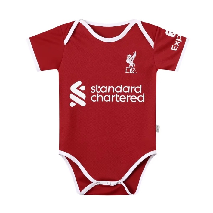 (MớI) Bộ ÁO Thun NgắN Tay In Chữ Liverpool Cho Bé (3-24 TháNg