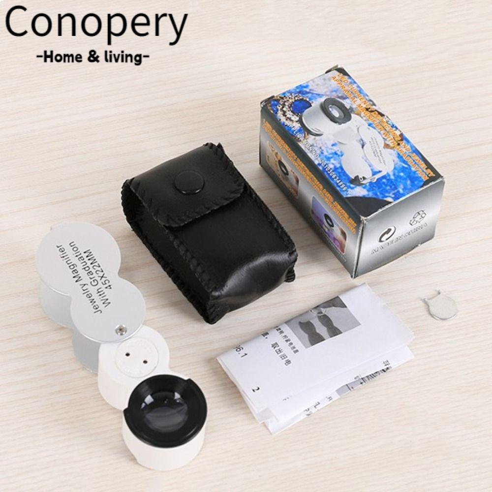CONOPERY Kính Lúp Phóng Đại 45X Dùng Để Đo Trang Sức Tiện Dụng