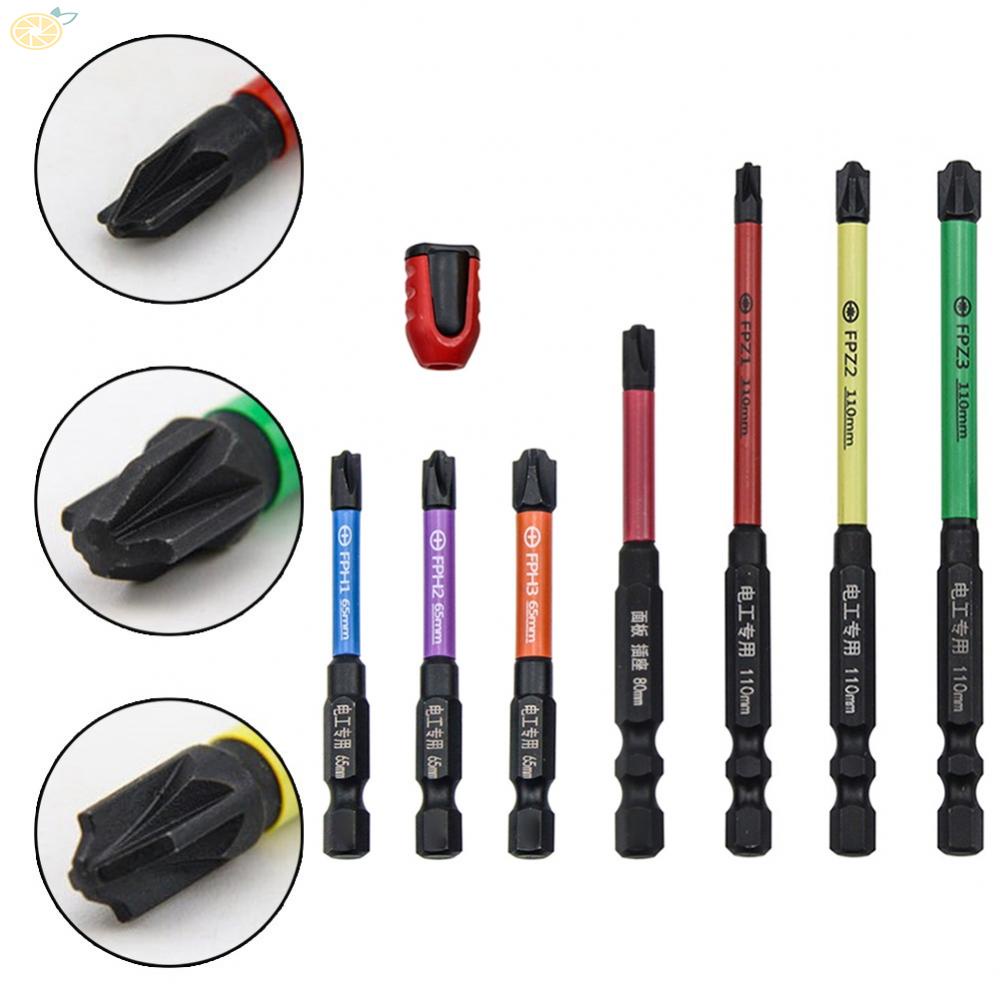 【VARSTR】Efficient Rust Proof Magnetic Slotted Cross Screwdriver Bit Set for Electricians