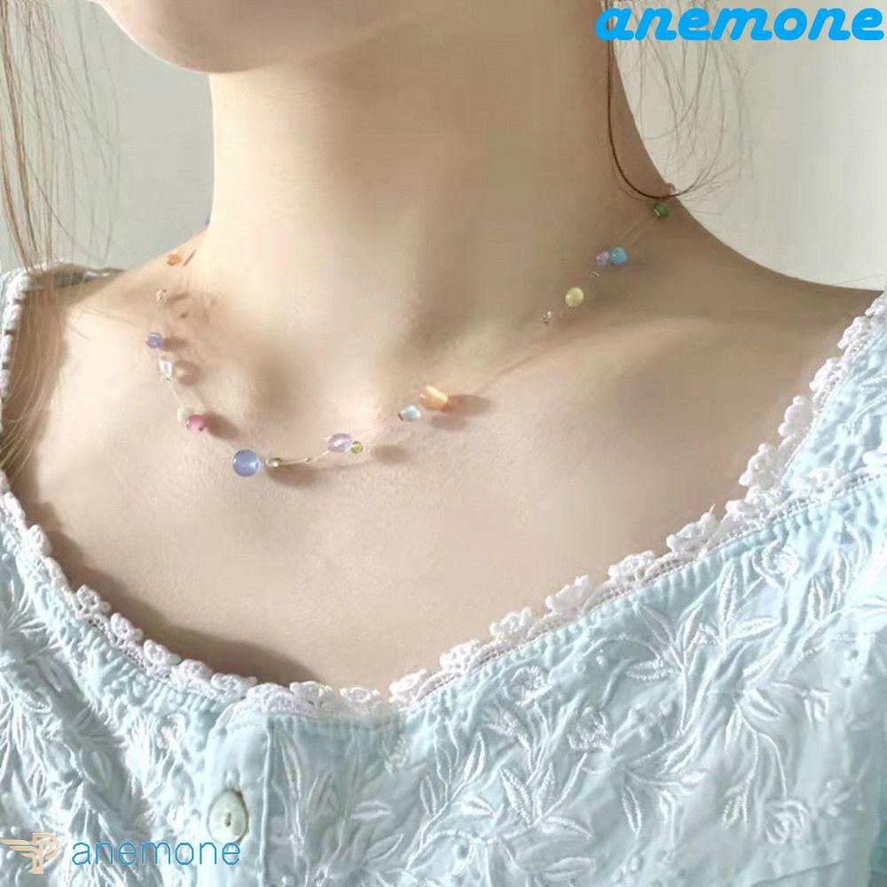 Vòng cổ Hợp Kim Y2k Đính Đá Resin Phong Cách Hàn Quốc Ngọt Ngào