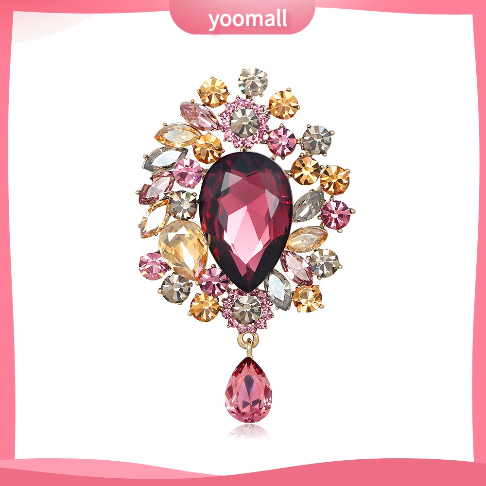 Ghim Cài Áo Đính Pha Lê Siêu Lấp Lánh Sang Trọng Phong Cách Âu Mỹ